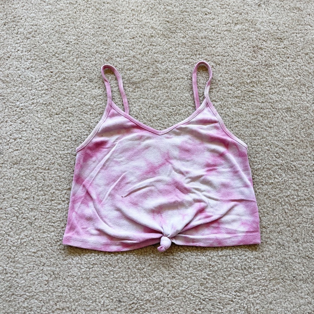 Pink Tie Dye Crop Tank